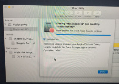 Mac Fusion drive tidak bisa di delete